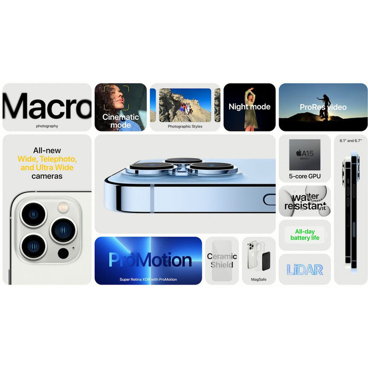 گوشی موبایل اپل مدل iPhone 13 Pro ZAA دو سیم کارت ظرفیت 512 گیگابایت و رم 6 گیگابایت - نات اکتیو پارت نامبر F